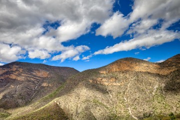 Road from Oaxaca to Mexico City through scenic mountain ranges and valleys