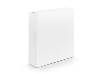 white cardboard box isolated on white background