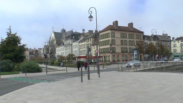Troyes, France. Place de la Lib&eacute;ration. Panorama.