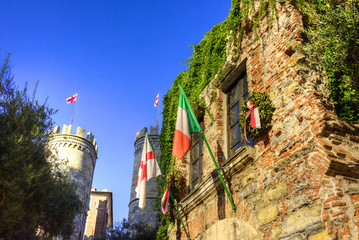 Christopher Columbus House in Genoa, Italy. It is an 18th century reconstruction of the house in...