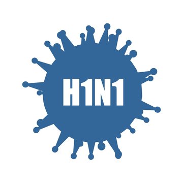 Medical industry, biotechnology and biochemistry. Scientific medical designs. Virus diseases relative theme. H1N1 virus name