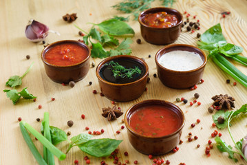 different kind of sauces