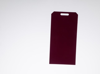 red price tag isolated on white background