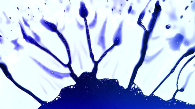 Blue splotchy ink textured background