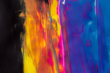 Abstract painting, colorful holiday background portraying emotions