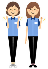 女性店員　仲間