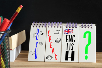 Sprachschule für englische Sprache und Frage Sprechen Sie englisch