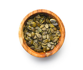 Peeled pumpkin seeds.