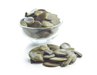 Peeled pumpkin seeds.