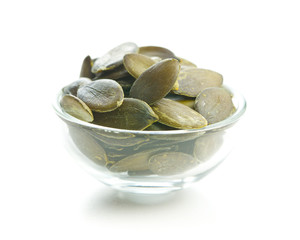 Peeled pumpkin seeds.