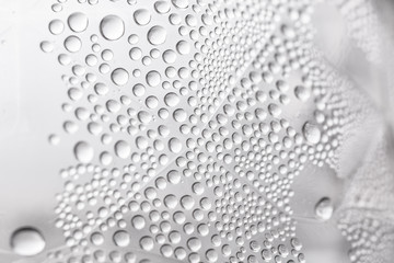 water drops form. water droplets on the glass.