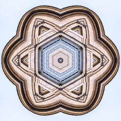 Rounded fractal star made from Utah State Capital