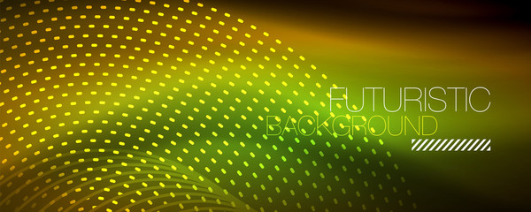 Obraz premium Digital flowing wave particles abstract background, vector smoke effect design