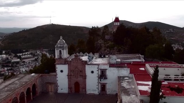 A vertigo effect over the Bufa hill&not;&yen;s sanctuary in Zacatecas