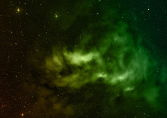 Fototapeta premium Star field in space and a nebulae. 3D rendering