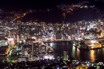 Fototapeta na wymiar 長崎市の夜景