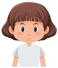 Young isolated girl figure