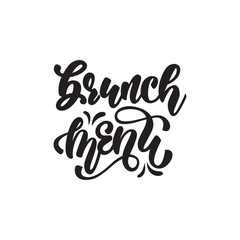Fototapeta premium Brunch menu lettering design. Vector illustration.