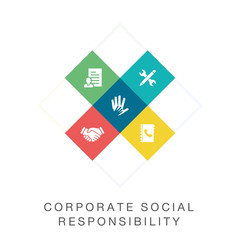 CORPORATE SOCIAL RESPONSIBILITY ICON SET