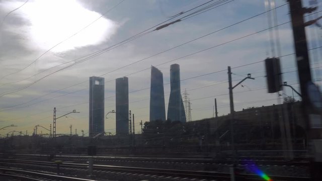 View of Madrid from the train window