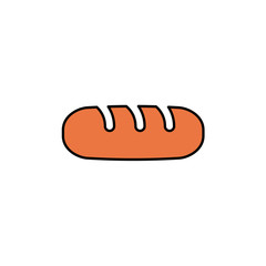 vector french bread icon