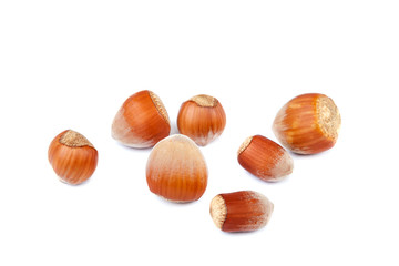 Fruits Hazelnuts isolated on white background