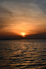 涸沼の夕景