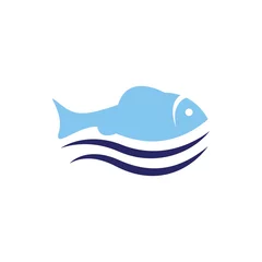 Foto auf Alu-Dibond Sea fish icon © Friendesigns