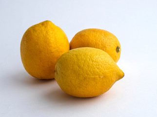 Fresh lemon isolated on white background