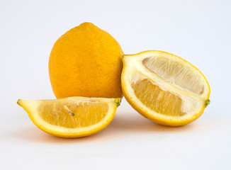 Fresh lemon isolated on white background