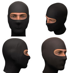 Black Balaclava mask set