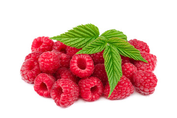 Fruits raspberries isolated on a white background