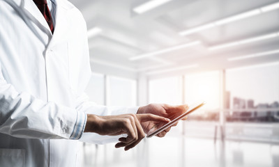 Medical industry concept by means of successful doctor