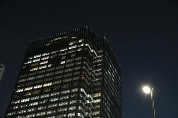 夜景、ビル