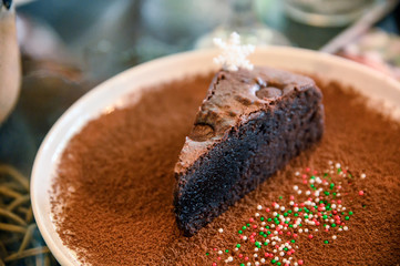 Brownie dark chocolate recipe with cocoa powder