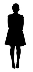  Silhouette of a young woman