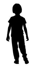 Stock Silhouette of little boy