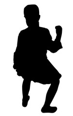 Silhouette of a little girl
