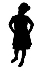 Silhouette of a little girl