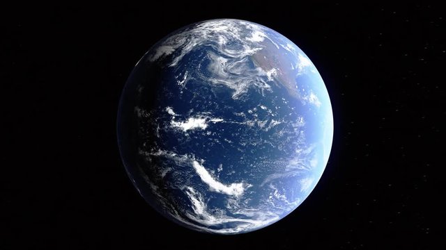 Realistic 3d animated earth showing the borders of the country Peru and the capital Lima in 4K resolution