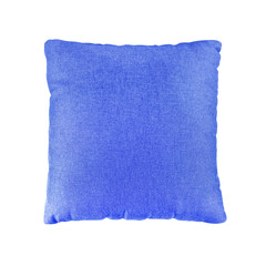Blue Pillow isolated on white