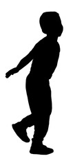 Stock Silhouette of little boy