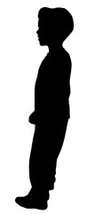 Stock Silhouette of little boy