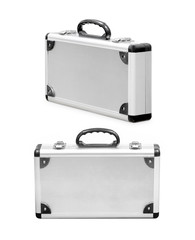 Aluminum case isolated on a white background