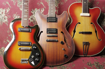Three electric guitars