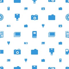 photo icons pattern seamless white background