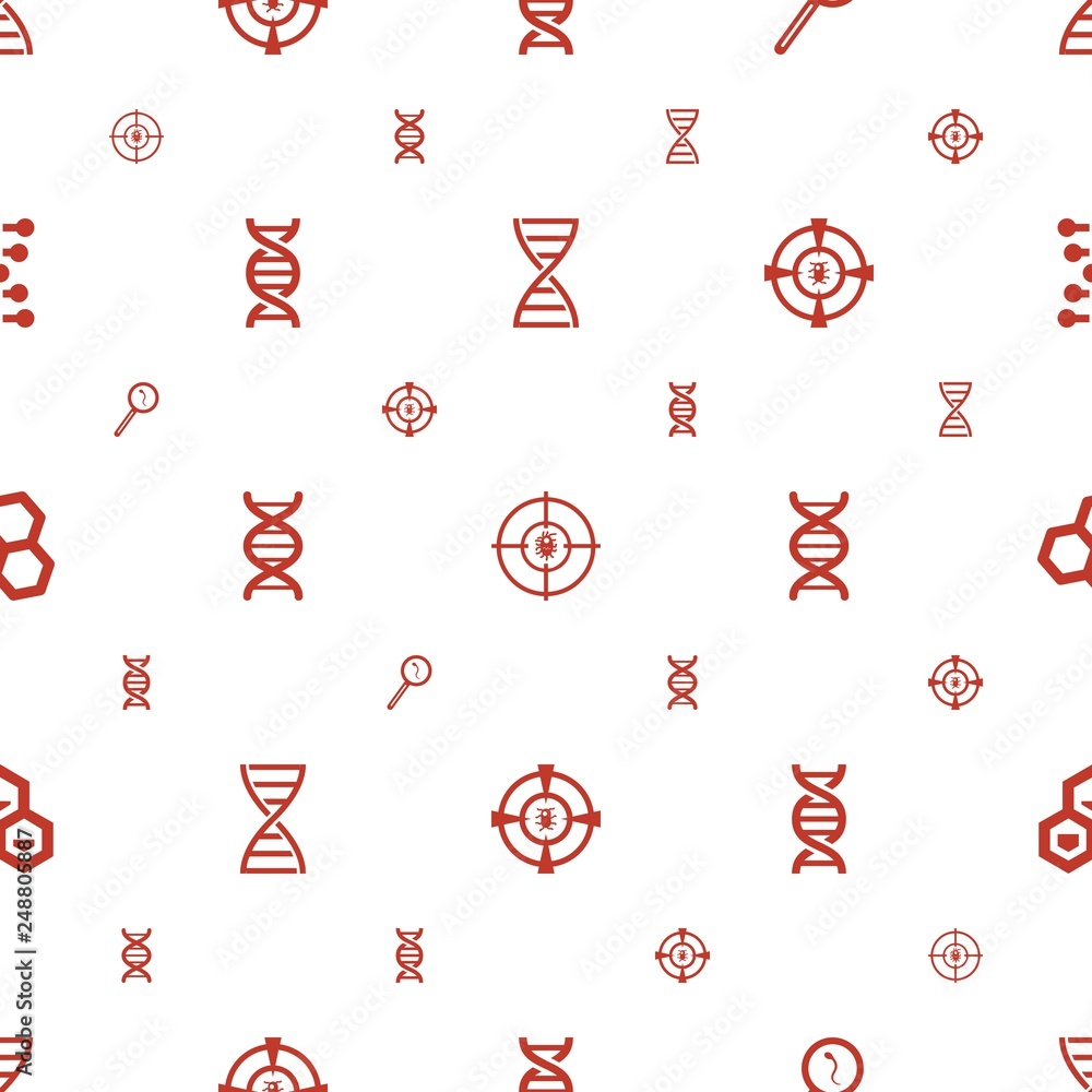 Poster dna icons pattern seamless white background