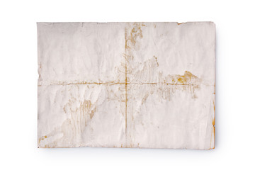 Mock up of empty old vintage paper sheet