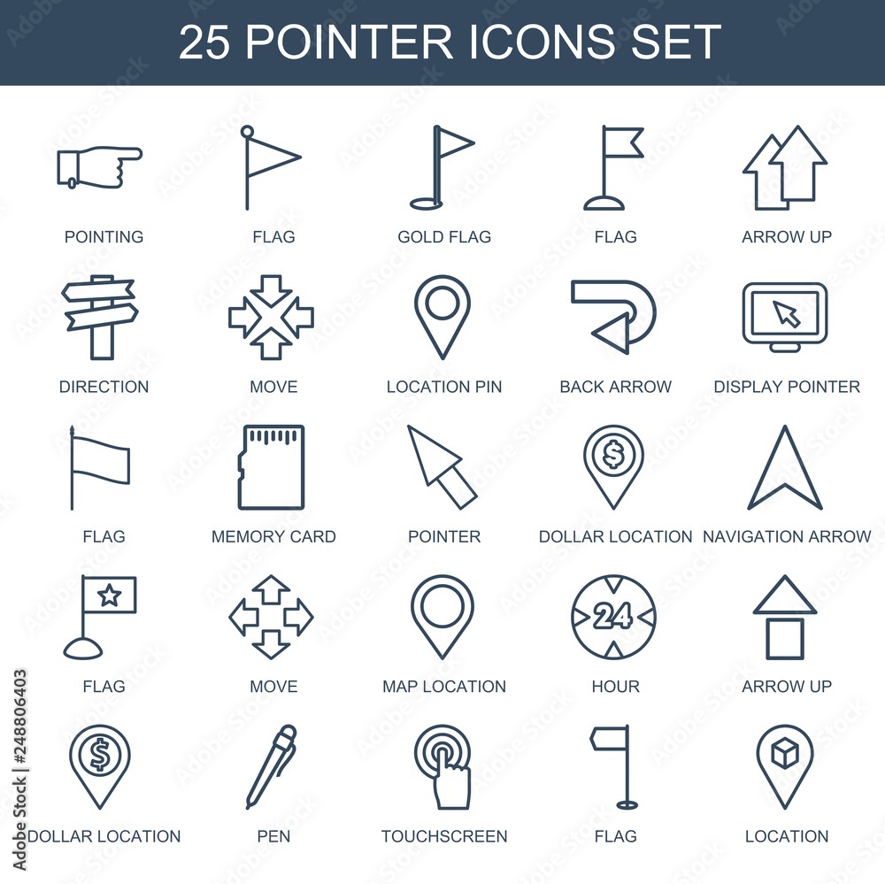 Poster 25 pointer icons