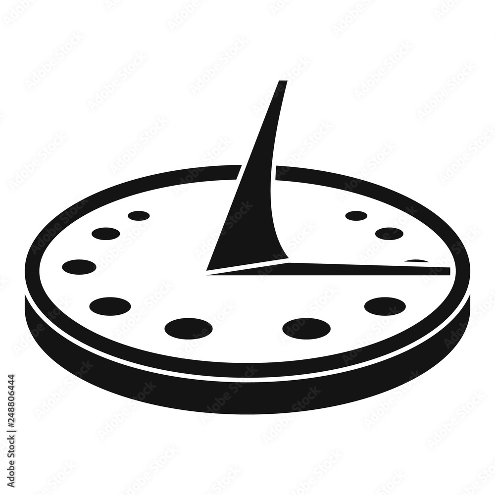 Poster sundial icon. simple illustration of sundial vector icon for web design isolated on white background